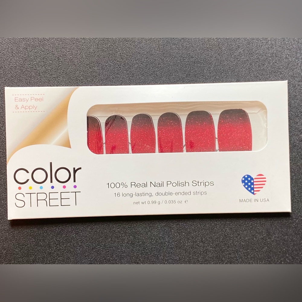 Color Street Red and Black Nail Polish Strips - NEVER OPENED